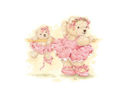 Ballerina Bears I art print by Sarah Bengry