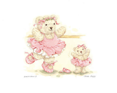 Ballerina Bears II art print by Sarah Bengry
