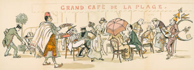 Grand Cafe De La Plage art print by Sem