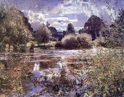 Full River art print by Sir Alfred Munnings