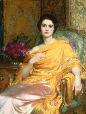 Portrait of Elsa art print by Sir Frank Dicksee