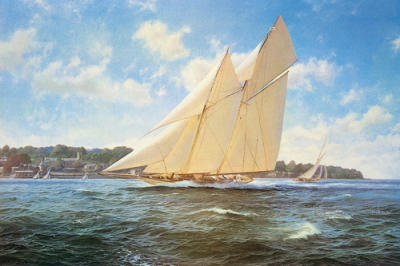 Racing Schooner 'Westward' art print by Steven Dews