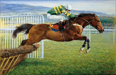 Istabraq, Champion Hurdler art print by Susan Crawford