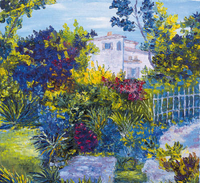 Maison sur la Cote d'Azur art print by Tania Forgione