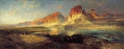 Nearing camp on the upper Colorado River art print by Thomas Moran
