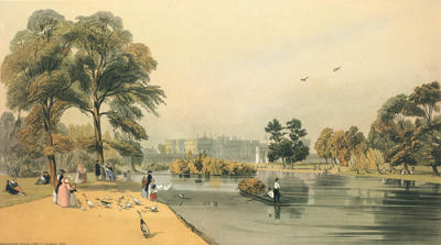 Buckingham Palace from St. James's Park art print by Thomas Shotter Boys