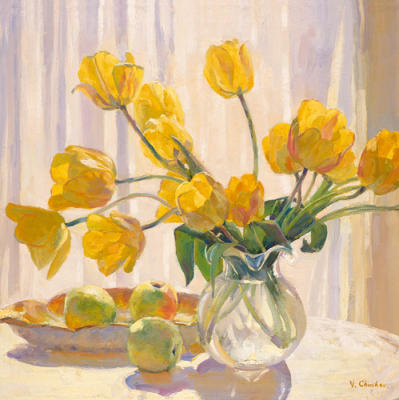 Yellow Tulips and Apples