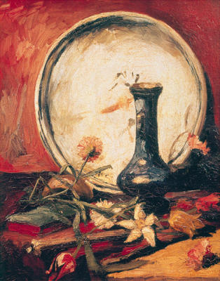 Still live with flowers art print by Vincent Van Gogh