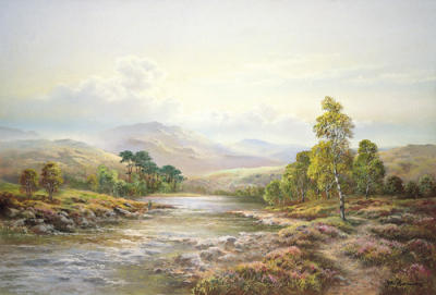 Highland River art print by Wendy Reeves