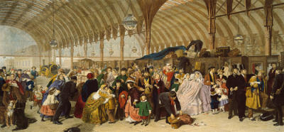 The Railway Station art print by William Frith