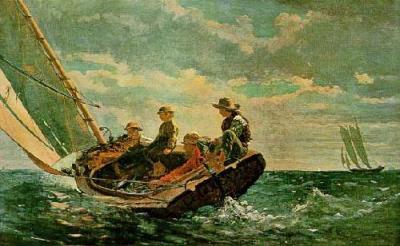 Breezing Up 1876 art print by Winslow Homer