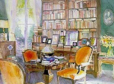 Reading Room art print by Andre Olsufiev