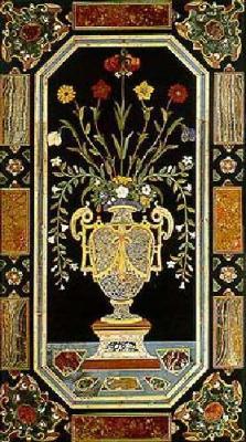 Pietre Dure Decorative Urn art print by Anonymous