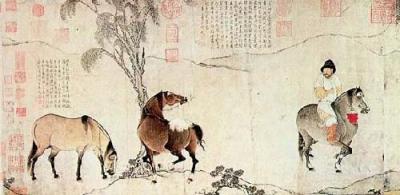 Three Horses art print by Chinese Art