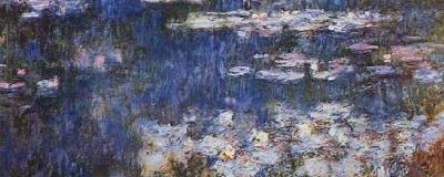 Waterlilies, Right Detail 1914-18 art print by Claude Monet
