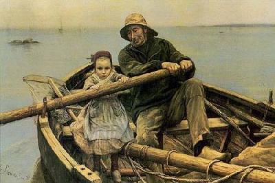 The Helping Hand 1881 art print by Emile Renouf