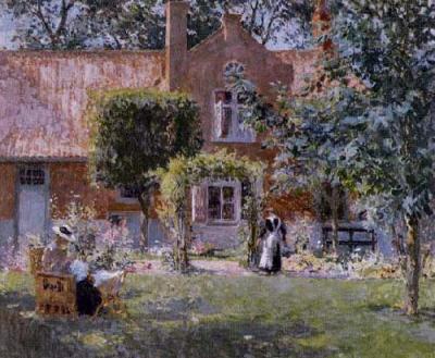 Unpretentious Garden art print by Gari Melchers