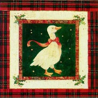 Christmas Goose art print by Jan Pashley