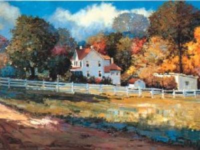 Early Autumn Farm art print by Kent Wallis
