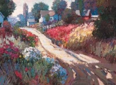 Spring Lane art print by Kent Wallis