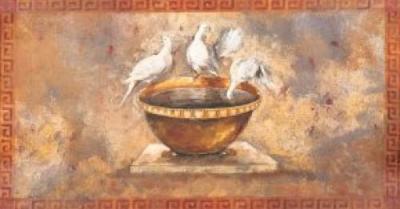 Fresco Doves art print by Maggie Brown