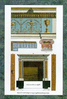 Fireplace With Frieze art print by Michel Angelo Pergolesi