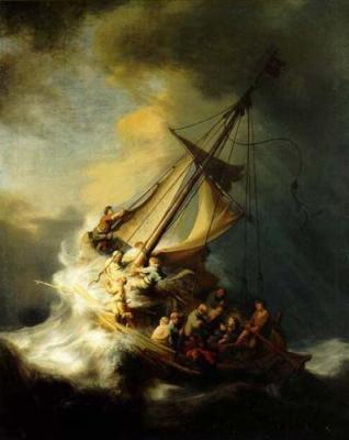 Storm On The Sea Of Galilee art print by Rembrandt