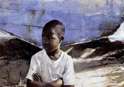 Boy On Beach art print by Stephen Scott Young