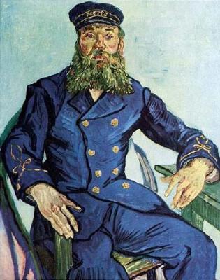 The Postman Roulin 1888 art print by Vincent Van Gogh