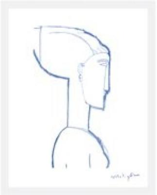 Female Head art print by Amedeo Modigliani