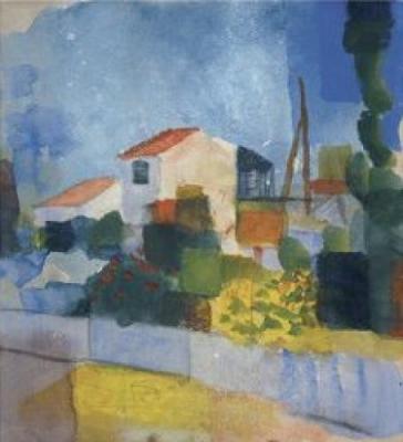Das Helle Haus art print by August Macke