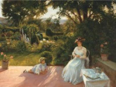 Grandmother's Garden art print by Emmet