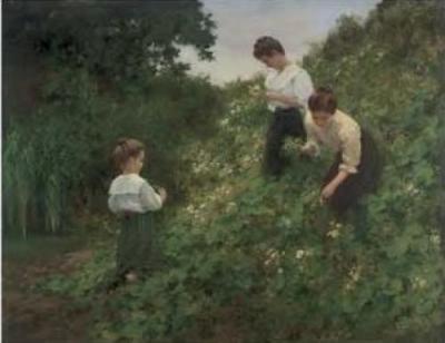 Flower Girls art print by Hermann Seeger