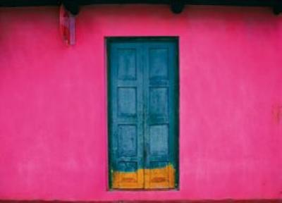 Fachada Rosa, Teopisca, Mexico art print by Jeffrey Becom