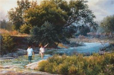Summertime art print by June Dudley