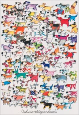 One Hundred Dogs and a Cat art print by Kevin Whitlark