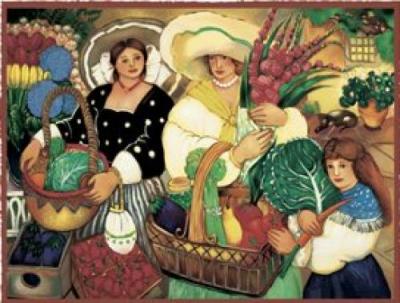 Farmer's Market art print by Linda Carter Holman