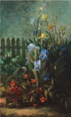Flower Garden art print by Marthe Elizabeth Barbaud-Koch