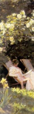 Havepartie med Marie Kroyer art print by Peder Severin Kroyer