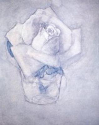 Rose in a Tumbler, c. 1922 art print by Piet Mondrian