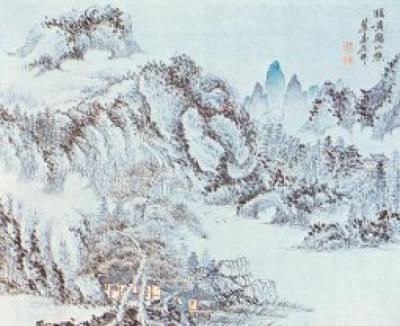 Pavilion with Distant Mountain