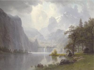 In the Mountains, 1867 art print by Albert Bierstadt