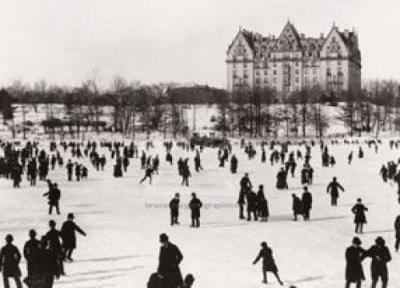 Skating in Central Park, 1890 art print by Alex Johnston