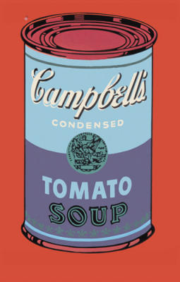 Campbell's Soup Can, 1965 (blue & purple) art print by Andy Warhol