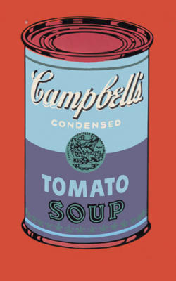 Campbell's Soup Can, 1965 (blue & purple) art print by Andy Warhol