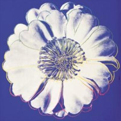 Flower for Tacoma Dome, c. 1982 (blue & white) art print by Andy Warhol