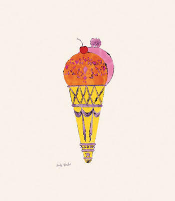 Ice Cream Dessert, c. 1959 (red and pink) art print by Andy Warhol