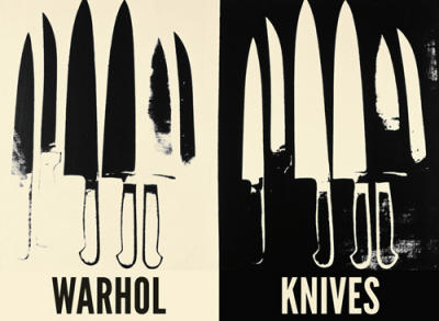 Knives, c. 1981-82 (cream and black) (giclee) art print by Andy Warhol