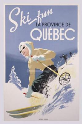 Ski Fun la Province de Quebec art print by Anonymous