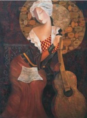 Music Becomes Her art print by Arbe